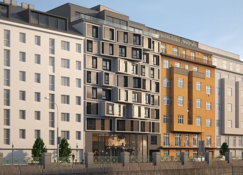 geplante Fassade des Hotels