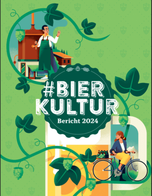 Der 16. Bierkulturbericht ist ab sofort online zum Durchblättern und als limitierte Druck-Edition verfügbar. ©  Illustration: Anton Hallmann